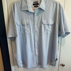 Kenneth Cole Light Blue Patterned Casual Shirt